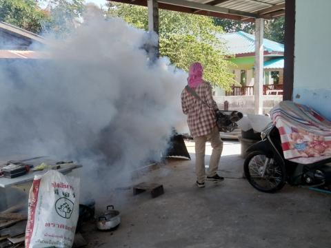 11 ธันวาคม 2566 ออกฉีดพ่นสารเคมีกำจัดยุงลาย