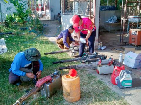 12 ธันวาคม 2566 ออกฉีดพ่นสารเคมีกำจัดยุงลาย