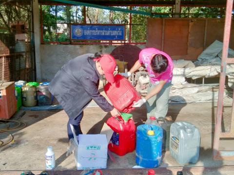 12 ธันวาคม 2566 ออกฉีดพ่นสารเคมีกำจัดยุงลาย