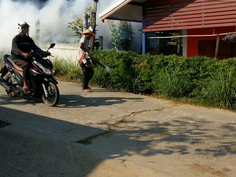 12 ธันวาคม 2566 ออกฉีดพ่นสารเคมีกำจัดยุงลาย