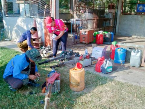 12 ธันวาคม 2566 ออกฉีดพ่นสารเคมีกำจัดยุงลาย