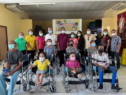 25 ตุลาคม 2565 รับมอบรถวิลแชร์ จากสมาคมคนพิการทางการเคลื่อนไหว