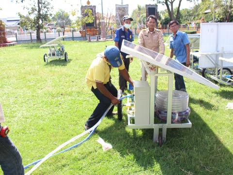 28 พฤศจิกายน 2565 รับมอบรถเข็นพลังงานแสงอาทิตย์