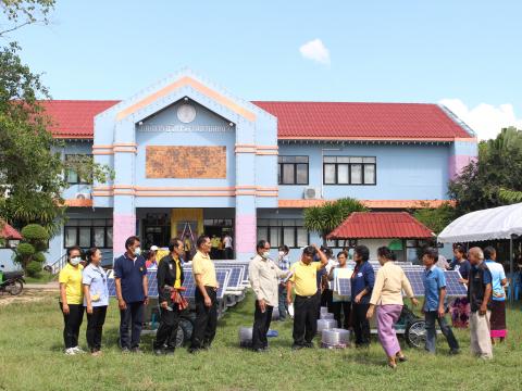 28 พฤศจิกายน 2565 รับมอบรถเข็นพลังงานแสงอาทิตย์