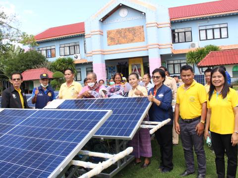 28 พฤศจิกายน 2565 รับมอบรถเข็นพลังงานแสงอาทิตย์