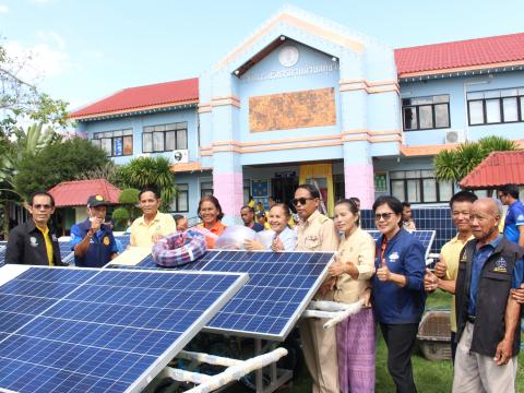 28 พฤศจิกายน 2565 รับมอบรถเข็นพลังงานแสงอาทิตย์