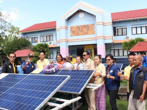 28 พฤศจิกายน 2565 รับมอบรถเข็นพลังงานแสงอาทิตย์