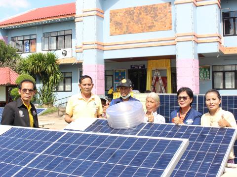 28 พฤศจิกายน 2565 รับมอบรถเข็นพลังงานแสงอาทิตย์