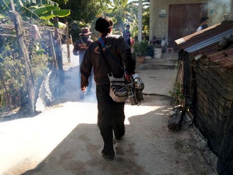 19 ธันวาคม 2565 ฉีดพ่นหมอกควันกำจัดยุงลาย