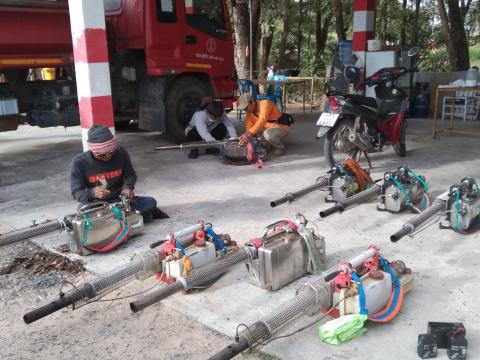 19 ธันวาคม 2565 ฉีดพ่นหมอกควันกำจัดยุงลาย