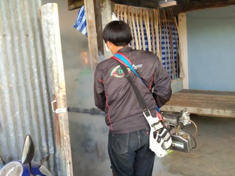 19 ธันวาคม 2565 ฉีดพ่นหมอกควันกำจัดยุงลาย