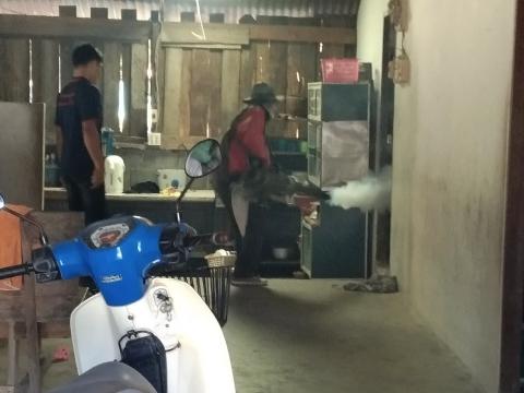 19 ธันวาคม 2565 ฉีดพ่นหมอกควันกำจัดยุงลาย