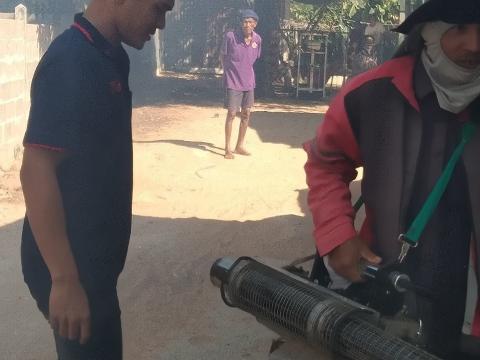 19 ธันวาคม 2565 ฉีดพ่นหมอกควันกำจัดยุงลาย