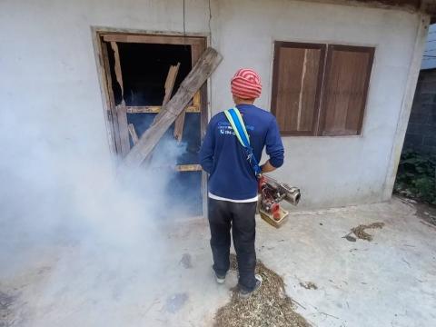 19 ธันวาคม 2565 ฉีดพ่นหมอกควันกำจัดยุงลาย