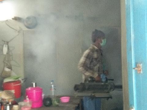 19 ธันวาคม 2565 ฉีดพ่นหมอกควันกำจัดยุงลาย