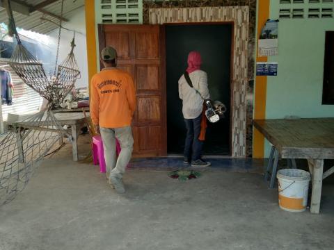 19 ธันวาคม 2565 ฉีดพ่นหมอกควันกำจัดยุงลาย