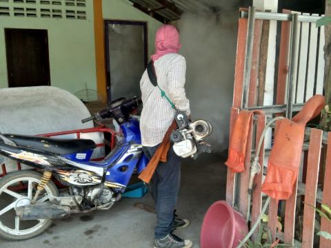 19 ธันวาคม 2565 ฉีดพ่นหมอกควันกำจัดยุงลาย