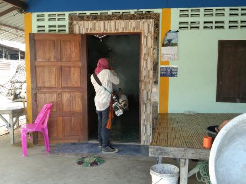 19 ธันวาคม 2565 ฉีดพ่นหมอกควันกำจัดยุงลาย