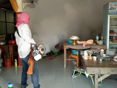 19 ธันวาคม 2565 ฉีดพ่นหมอกควันกำจัดยุงลาย