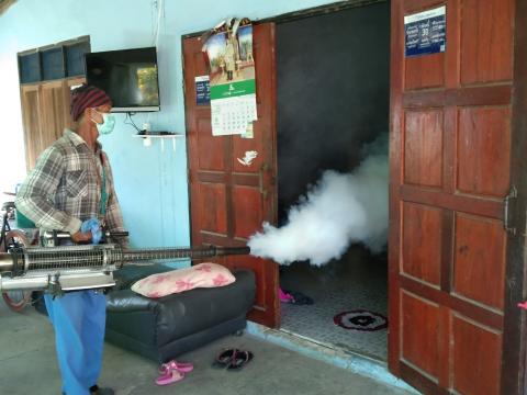 19 ธันวาคม 2565 ฉีดพ่นหมอกควันกำจัดยุงลาย