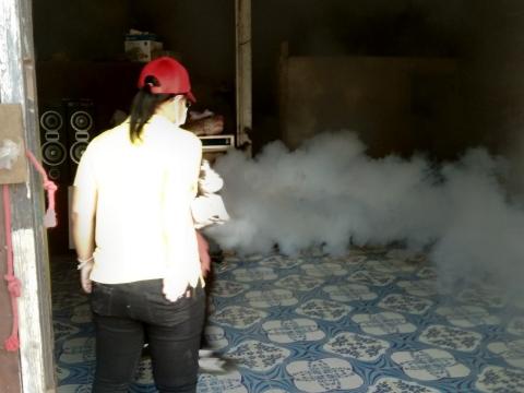 19 ธันวาคม 2565 ฉีดพ่นหมอกควันกำจัดยุงลาย
