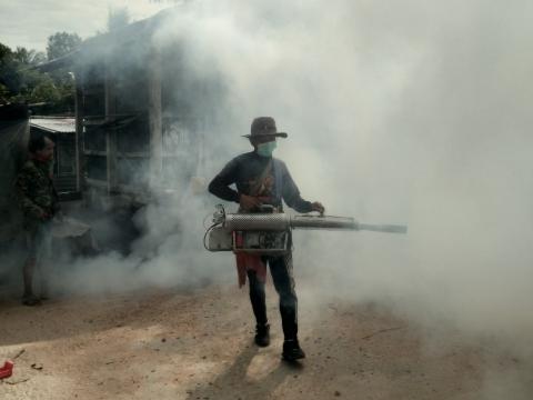 19 ธันวาคม 2565 ฉีดพ่นหมอกควันกำจัดยุงลาย