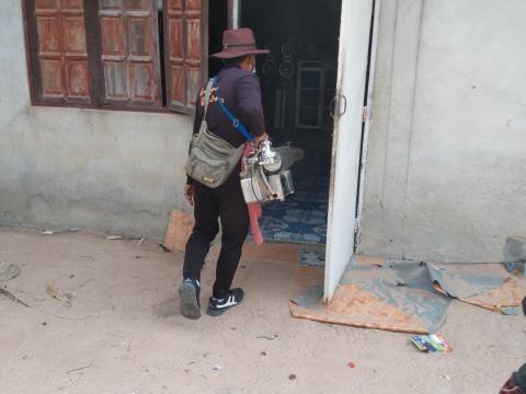 19 ธันวาคม 2565 ฉีดพ่นหมอกควันกำจัดยุงลาย