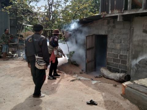 19 ธันวาคม 2565 ฉีดพ่นหมอกควันกำจัดยุงลาย