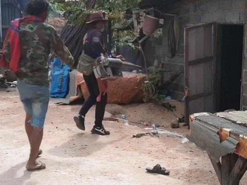 19 ธันวาคม 2565 ฉีดพ่นหมอกควันกำจัดยุงลาย