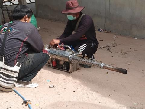 19 ธันวาคม 2565 ฉีดพ่นหมอกควันกำจัดยุงลาย