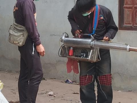 19 ธันวาคม 2565 ฉีดพ่นหมอกควันกำจัดยุงลาย