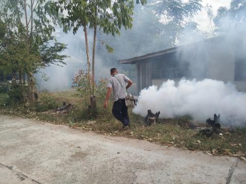 19 ธันวาคม 2565 ฉีดพ่นหมอกควันกำจัดยุงลาย