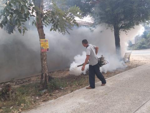 19 ธันวาคม 2565 ฉีดพ่นหมอกควันกำจัดยุงลาย