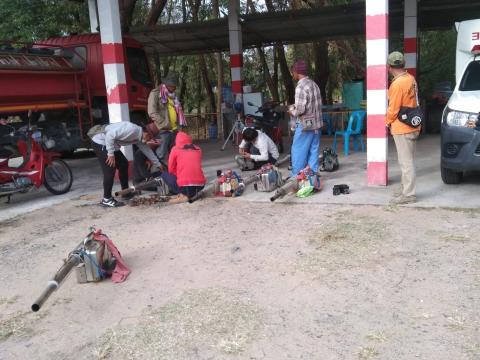 19 ธันวาคม 2565 ฉีดพ่นหมอกควันกำจัดยุงลาย